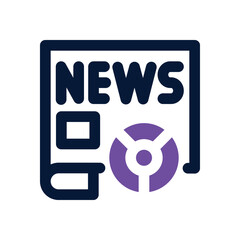 news report duotone icon. Sleek and modern vector icon for websites, mobile apps, marketing materials, and corporate design. Fully scalable and ready to use.