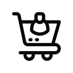 user line icon. Clean and minimalist vector icon for websites, mobile apps, presentations, and logos. Fully scalable and customizable for any project.
