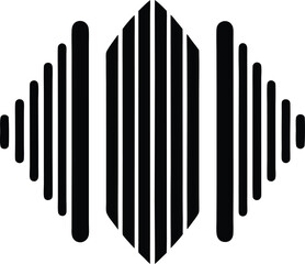 Vector Icon of Audio Volume with Three Sound Waves Line Art Illustration Isolated on White Background, Audio Volume Icon Vector, Sound Wave Line Art, Speaker Volume Illustration