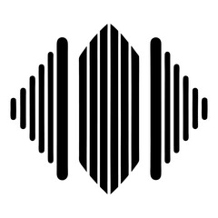 Vector Icon of Audio Volume with Three Sound Waves Line Art Illustration Isolated on White Background, Audio Volume Icon Vector, Sound Wave Line Art, Speaker Volume Illustration