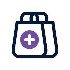 add to bag duotone icon. Sleek and modern vector icon for websites, mobile apps, marketing materials, and corporate design. Fully scalable and ready to use.