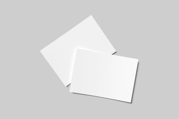 A4 Landscape Flyer Blank Mockup