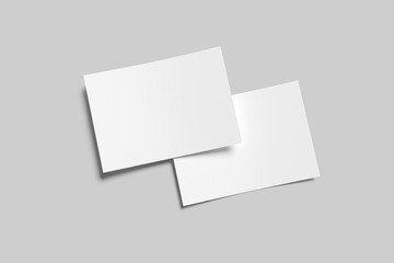 A4 Landscape Flyer Blank Mockup