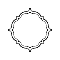 Elegant Frame Line Art Vector Outline Drawing