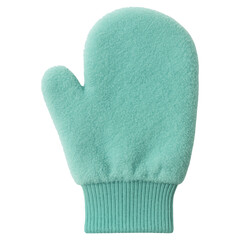 Soft Teal Fleece Mittens Winter Warm Cozy Accessory Close Up