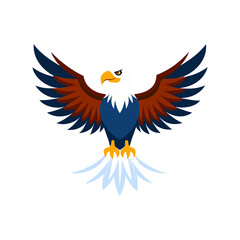 Freedom eagle wings spread on transparent background
