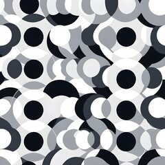 Abstract Black and White Circle Pattern