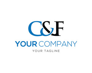 Elegant C and F initial letter logo design for company branding and business identity