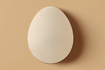 Beige Label Mockup With Clean Oval Egg Design Against a Smooth Background for Creative Projects Generative AI