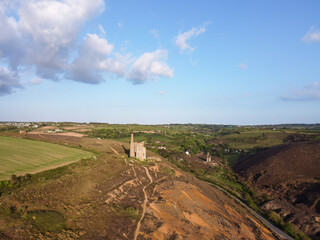 Tin mine in Porthtowan cornwall uk 