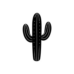 cactus silhouette on white background  .svg