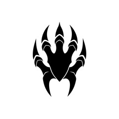 dragon claw icon on white background  .svg