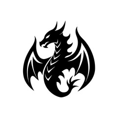 dragon fire icon on white background  .svg