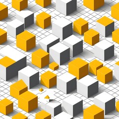 Abstract Isometric Cubes Pattern
