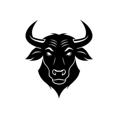 minotaur head silhouette on white background  .svg