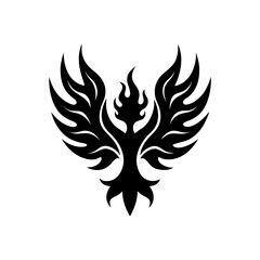 Fototapeta premium phoenix flame pattern vector on white background .svg