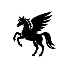 pegasus horse icon on white background  .svg