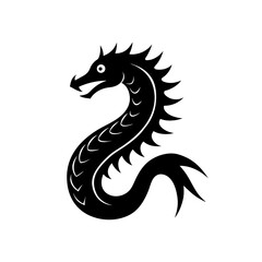 Fototapeta premium sea serpent icon on white background .svg