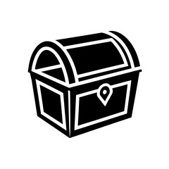 treasure chest vector on white background  .svg