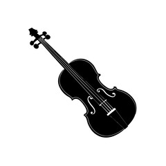 Obraz premium violin silhouette on white background .svg
