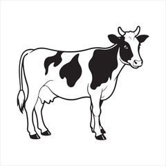 Fototapeta premium holstein-friesian cow Vector Art illustration