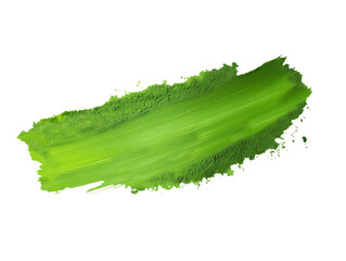 Lime green powder stroke Isolated on transparent background
