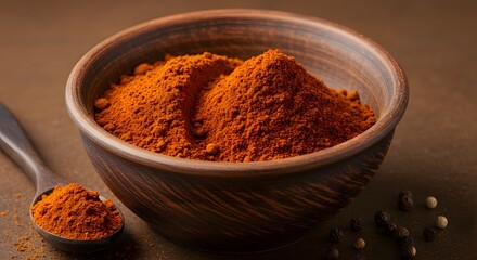 Still life of spices with nutmeg, cinnamon sticks, vanilla beans and metal grater
