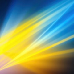 Obraz premium Abstract background with intersecting blue and yellow light rays creating a vibrant, energetic effect, technology, effect
