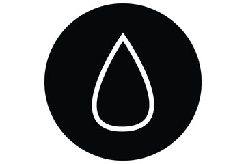 Fototapeta premium Raindrops icon set, oil or water droplet vector symbol.