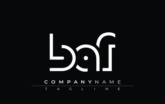 BAF abstract letter design. Modern Business Logo Design With Abstract Typography and Contemporary Style
