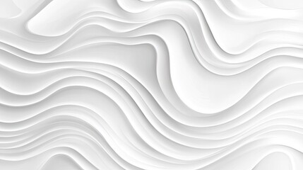 White Waves Abstract Curving Lines in Elegant Flow.