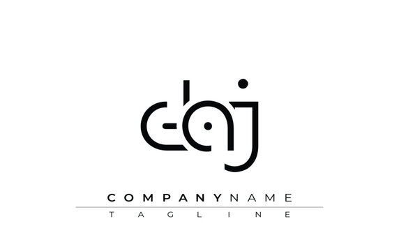 DAJ abstract letter design. Modern Business Logo Design With Abstract Typography and Contemporary Style