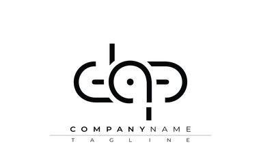 DAP abstract letter design. Modern Business Logo Design With Abstract Typography and Contemporary Style