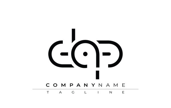 DAP abstract letter design. Modern Business Logo Design With Abstract Typography and Contemporary Style