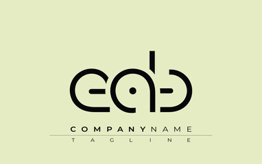 EAB abstract letter design. Modern Business Logo Design With Abstract Typography and Contemporary Style