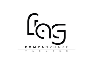 FAG abstract letter design. Modern Business Logo Design With Abstract Typography and Contemporary Style