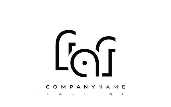 FAF abstract letter design. Modern Business Logo Design With Abstract Typography and Contemporary Style