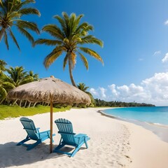 Obraz premium Relaxing on a Tropical Beach