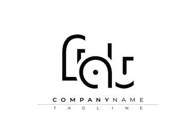 FAT abstract letter design. Modern Business Logo Design With Abstract Typography and Contemporary Style