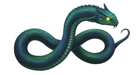 Obraz premium Fantastical serpent illustration