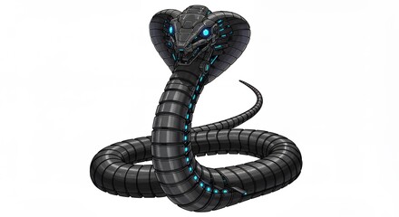Futuristic cobra illustration