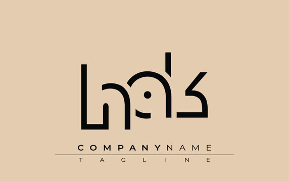 HAK abstract letter design. Modern Business Logo Design With Abstract Typography and Contemporary Style