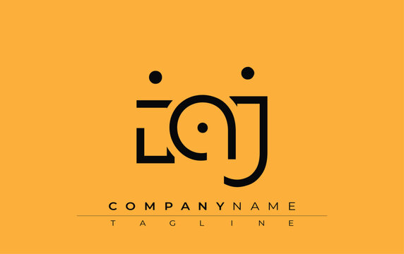 IAJ abstract letter design. Modern Business Logo Design With Abstract Typography and Contemporary Style