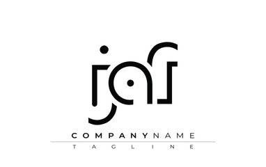 JAF abstract letter design. Modern Business Logo Design With Abstract Typography and Contemporary Style