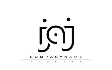 JAJ abstract letter design. Modern Business Logo Design With Abstract Typography and Contemporary Style