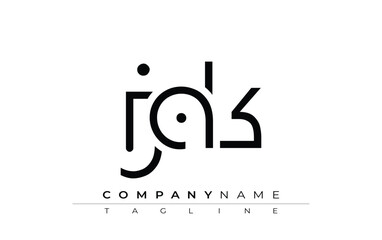 JAK abstract letter design. Modern Business Logo Design With Abstract Typography and Contemporary Style