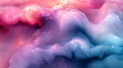 Obraz premium Dreamy Gradient Abstract Art with Soft Swirling Textures and Vibrant Color Transitions 