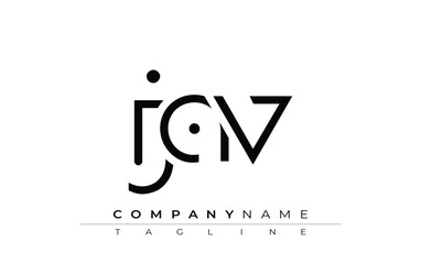 JAV abstract letter design. Modern Business Logo Design With Abstract Typography and Contemporary Style