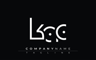 KAC abstract letter design. Modern Business Logo Design With Abstract Typography and Contemporary Style