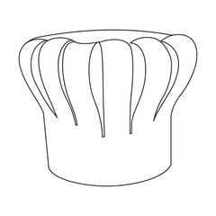   master chef cap vector outline illustration